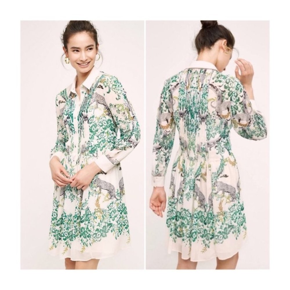 Anthropologie Maeve Ria Leopard Dress